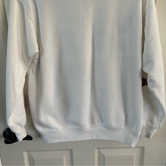 Disney 100 Years White Pullover Sweater Mickey Mouse Stitch Dumbo Embroidered - Picture 12 of 12